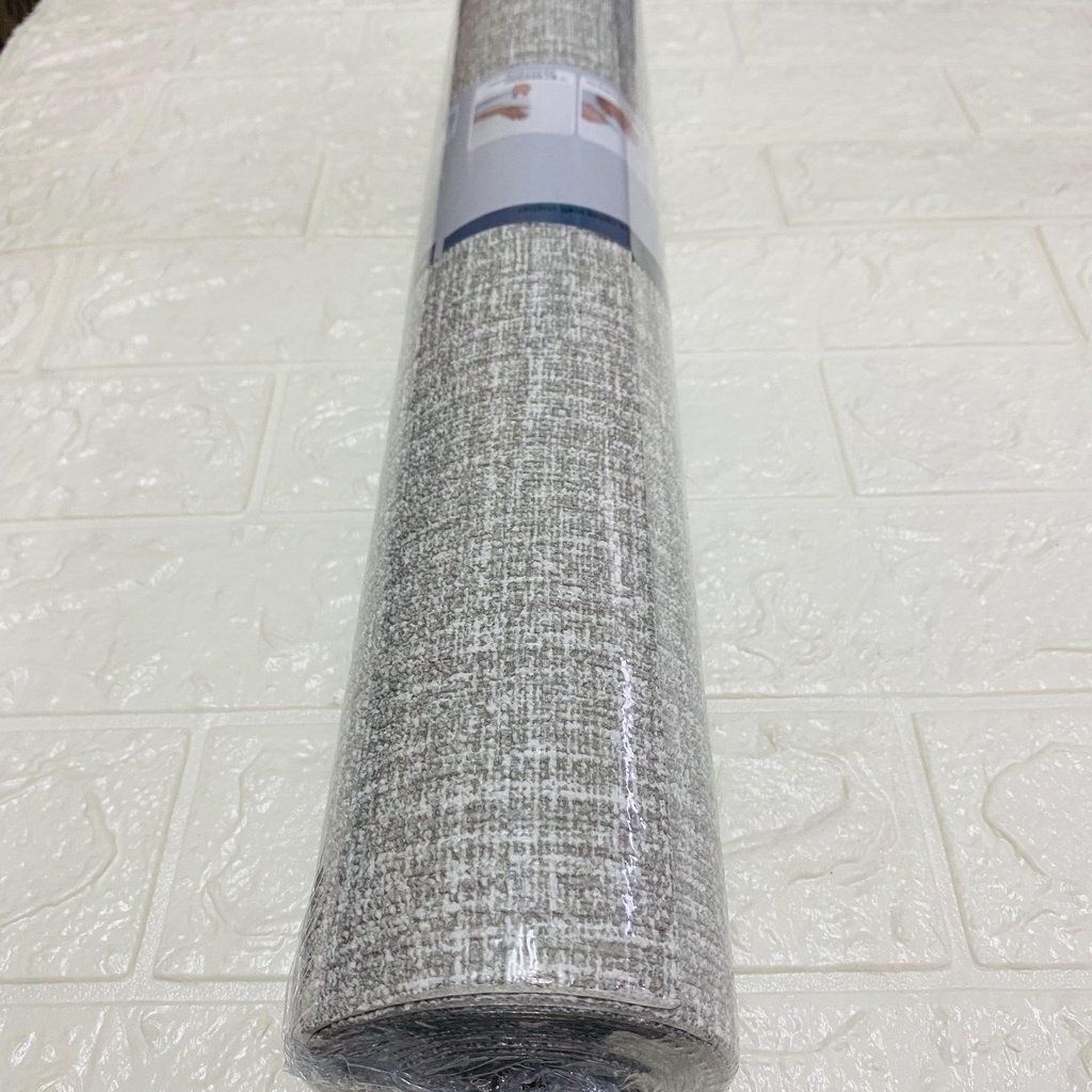 brian 280cm Faux Linen Textured Wallpaper Removable Self Adhesive Stick