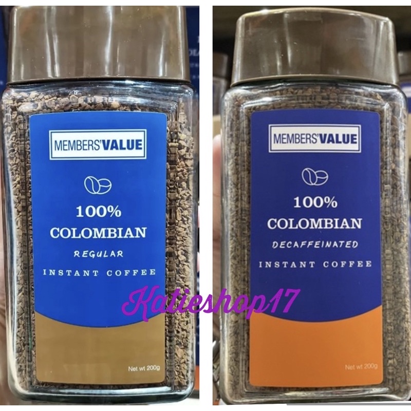 Member's Value 100 Colombian Instant Decaffeinated Coffee and Instant