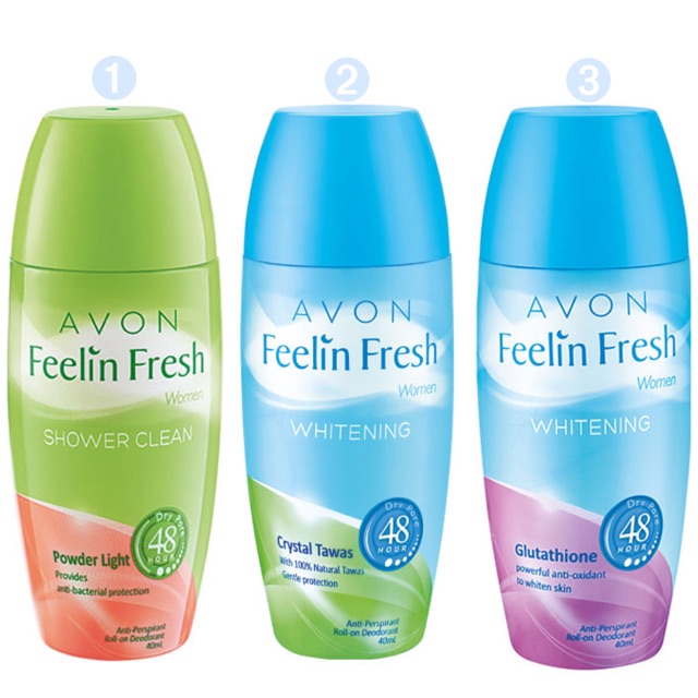 Avon Feelin Fresh AntiPerspirant RollOn (Powder Light) (Crystal Tawas