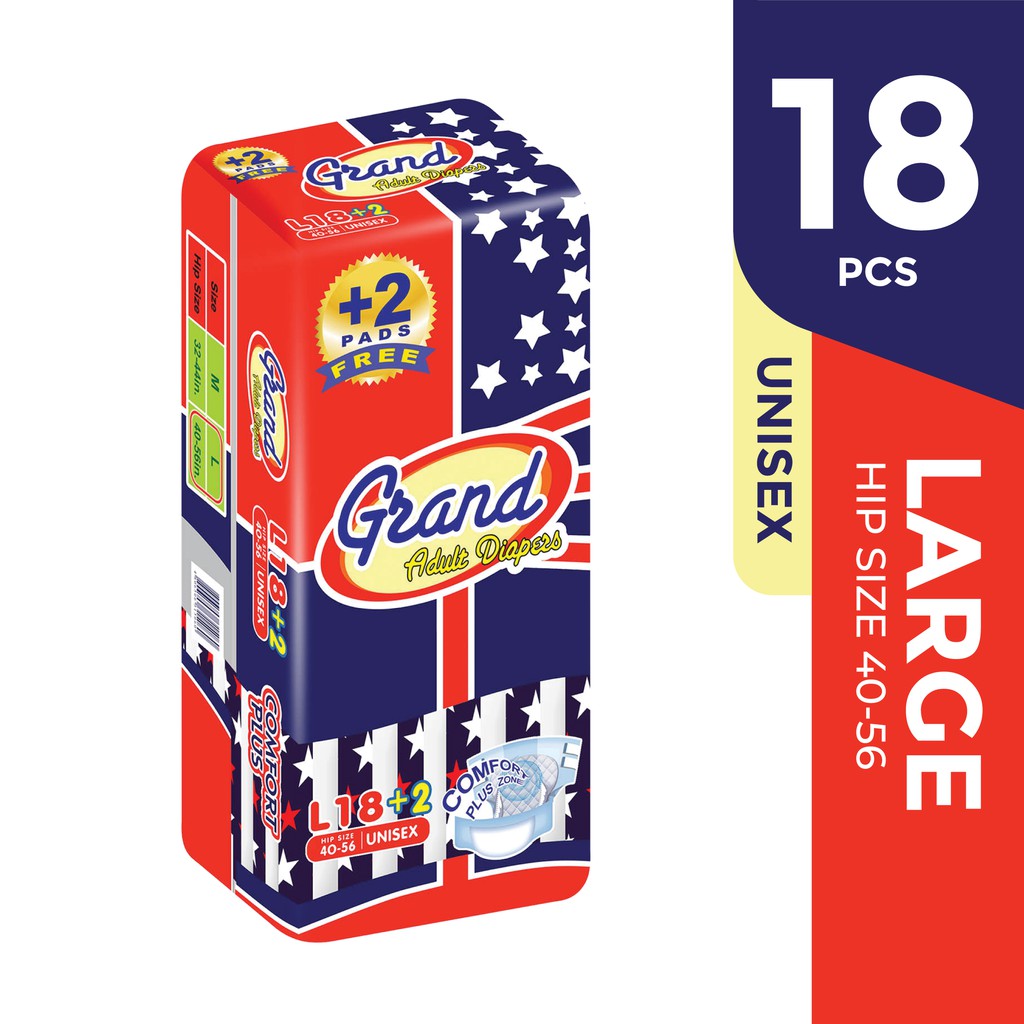 Grand Adult Diaper Large 18's Shopee Philippines