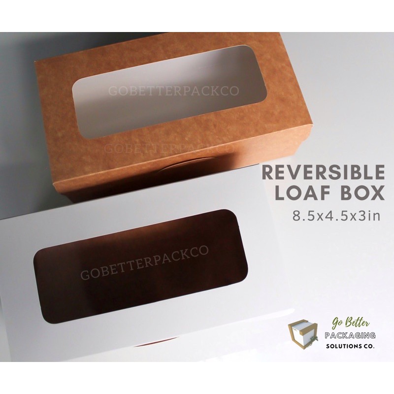 [10pcs] 8.5x4.5x3in Loaf Box with Window GoBetterPackCo Shopee