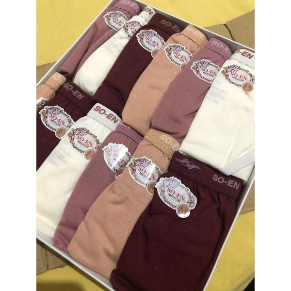 SOEN PANTY ORIGINAL FOR LADIES COD☑️12pcs 1box 6pcs 1pack Shopee
