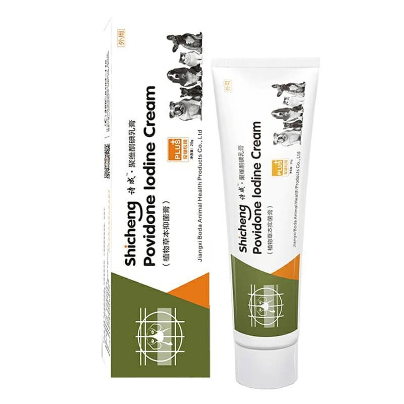 Shicheng povidone iodine cream 20g Ringworm Wound cream 20g For Animals