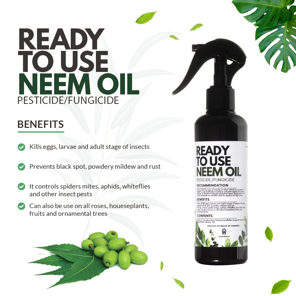 Ready To Use Organic Neem Oil 250ml Pesticide & Fungicide Shopee