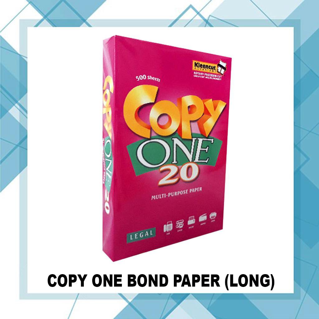 PAPER ONE BOND PAPER SUB 20 (LONG) 8 1/2" X 13" 500 SHEETS Shopee