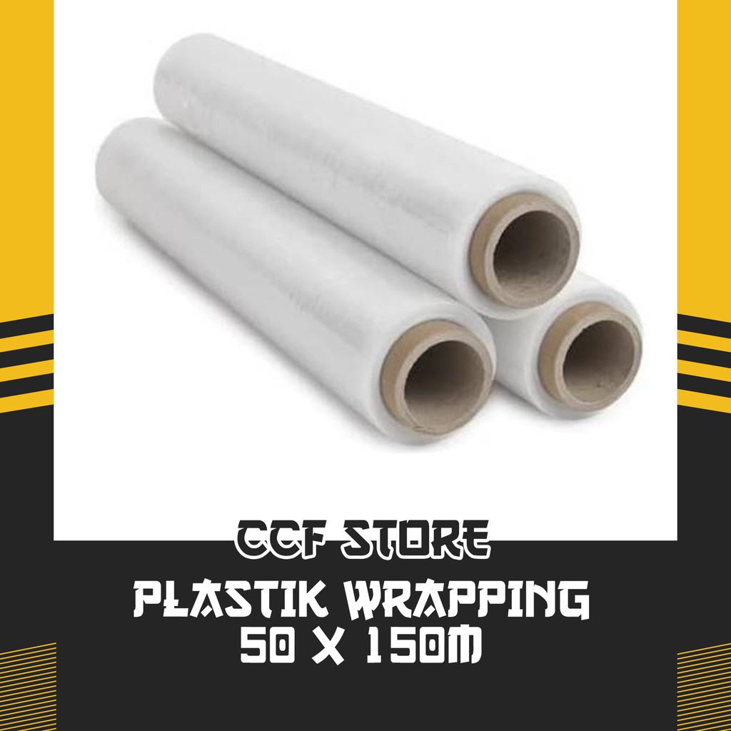 Plastic WRAPING 50CM X 150M STRETCH White PLASTIC WRAP FILM Shopee