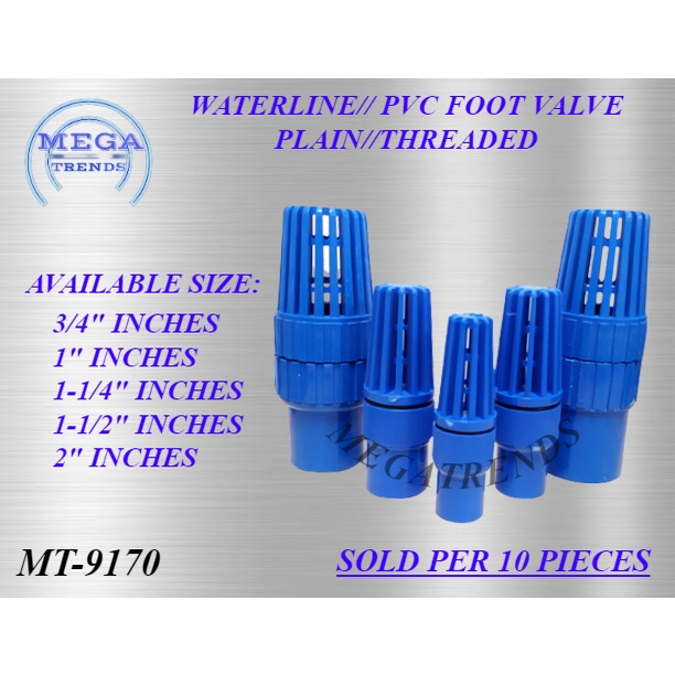 MT9007 10PCS PVC WATER PUMP FOOT VALVE W/ STRAINER PLAIN//THREADED