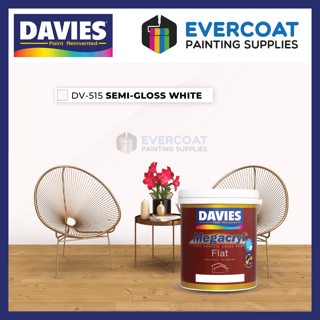 Davies Megacryl 100 Acrylic Latex Paint WaterBased 4L Shopee