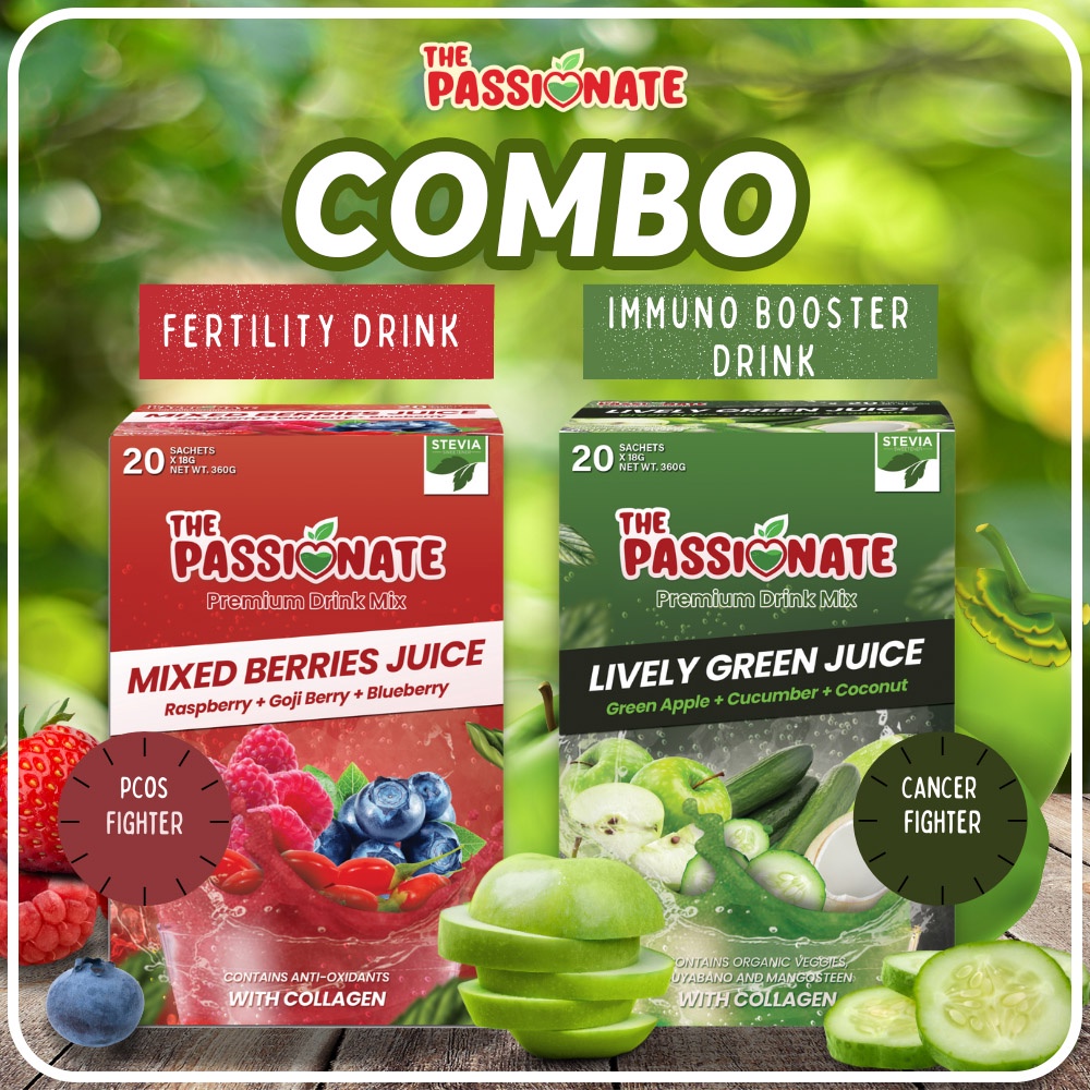 THE PASSIONATE MIXED BERRIES JUICE AND LIVELY GREEN JUICE 1BOX/20SACHETS Shopee Philippines