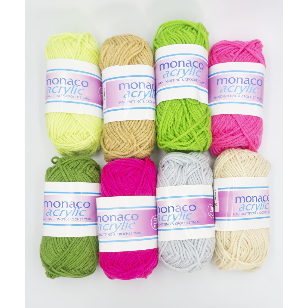 Monaco Acrylic Yarn 3 Ply by Dozen Shopee Philippines