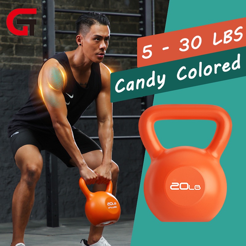 Candy Colored Kettlebell 5/10/15/20/25/30 Lbs. Kettlebells Pvc Dumbbell