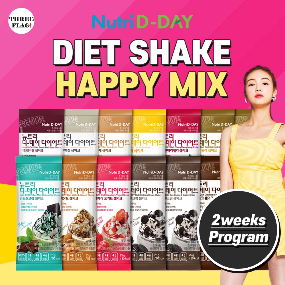 Nutri DDay Ice Cream Sabor Diet Shake MIX Feliz 25gx14EA b4a3 Shopee