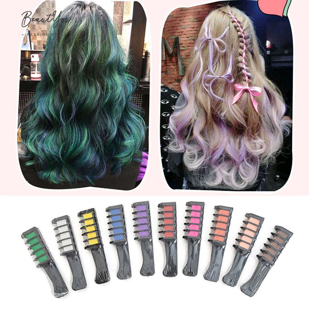 Beauty10 Colors Chalk Comb ABS Temporary Hair Chalk Comb Hair Dye
