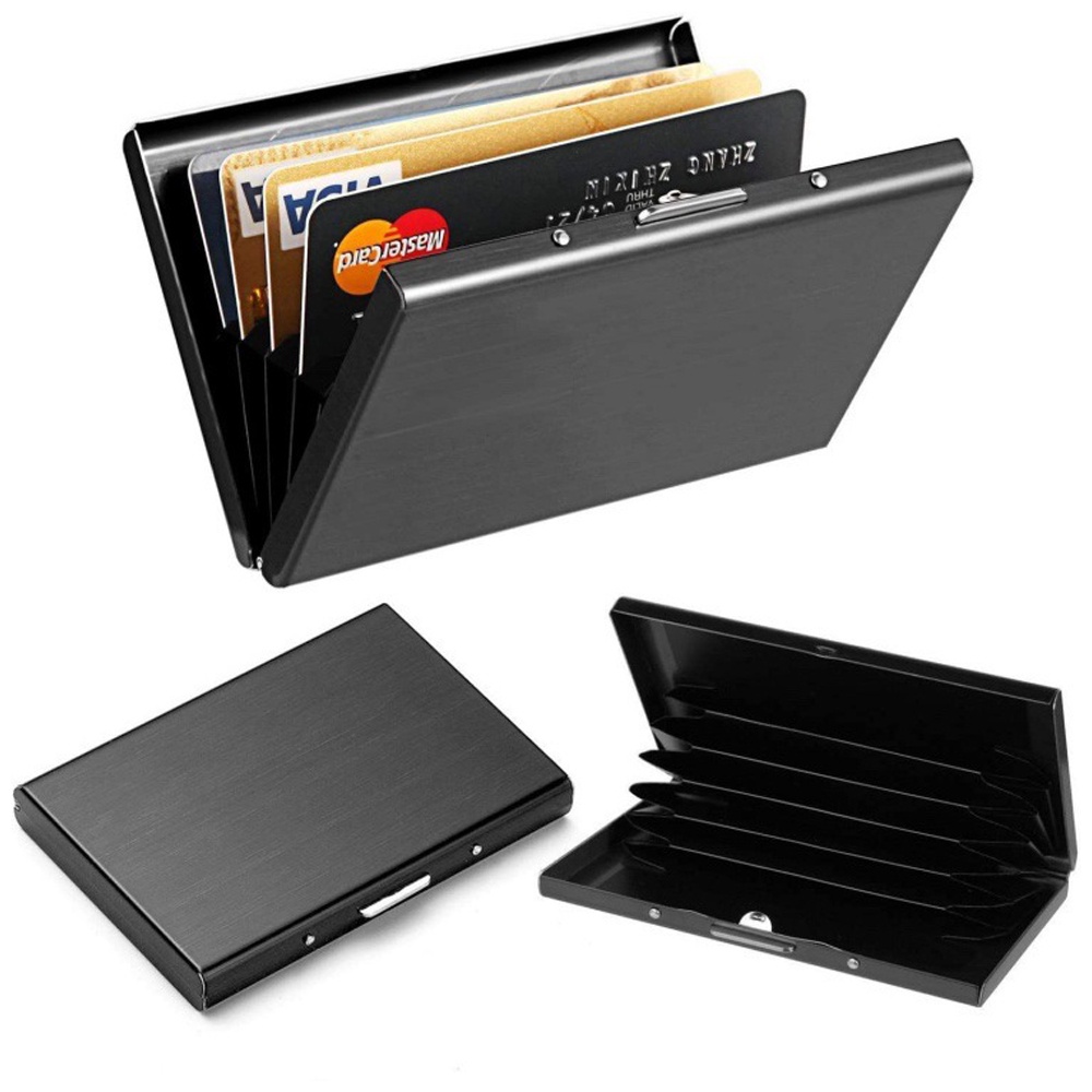 Card Holder Wallet Stainless Steel Business ID Credit Card Holder RFID
