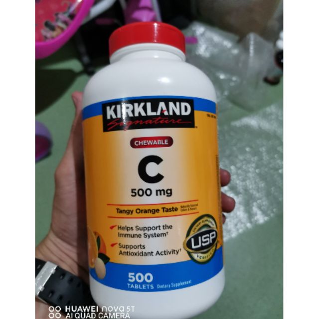 Kirkland Signature Chewable Vitamin C (500mg) 500 Tablets Shopee