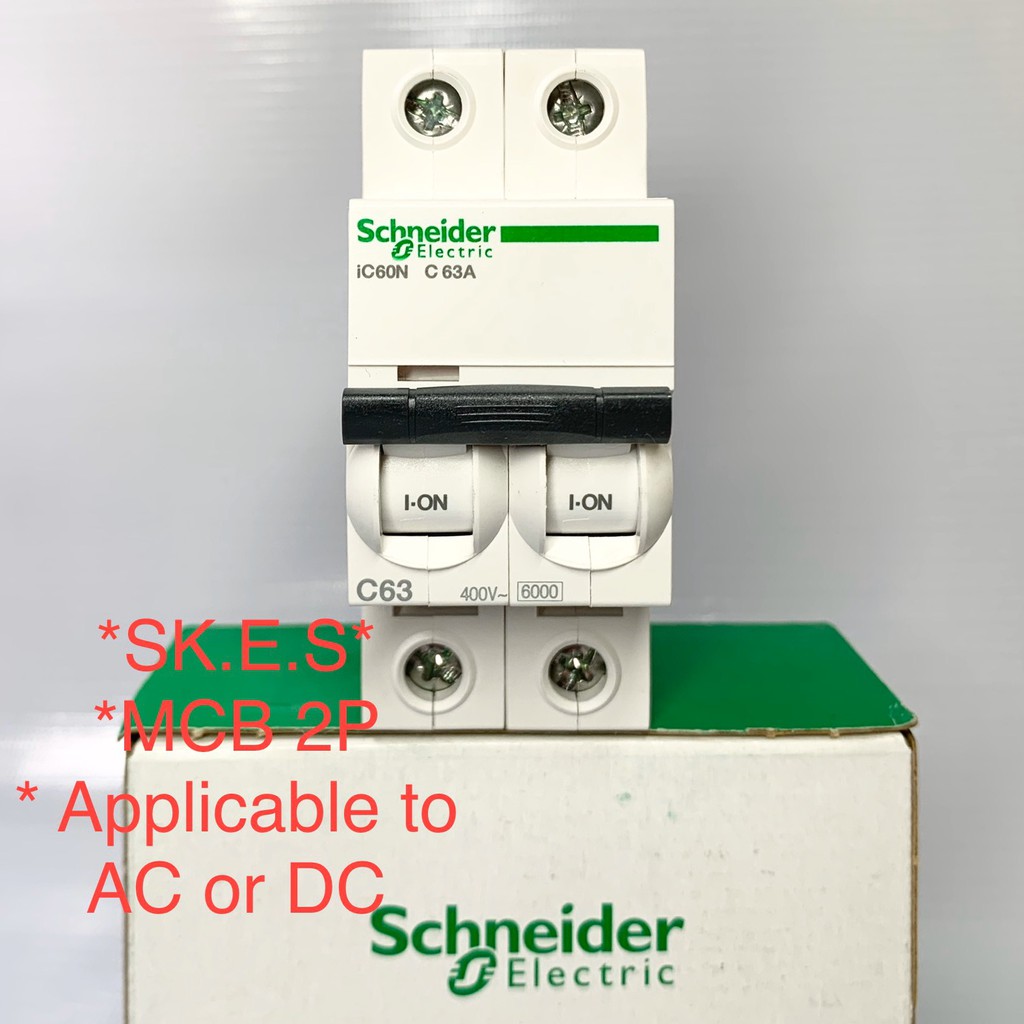 Schneider 2 Pole Miniature Circuit Breaker IC60N J7qx Shopee Philippines