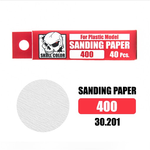 Skull Sandpaper Plastic Workpiece No. 400 Red Color Sanding Paper (40