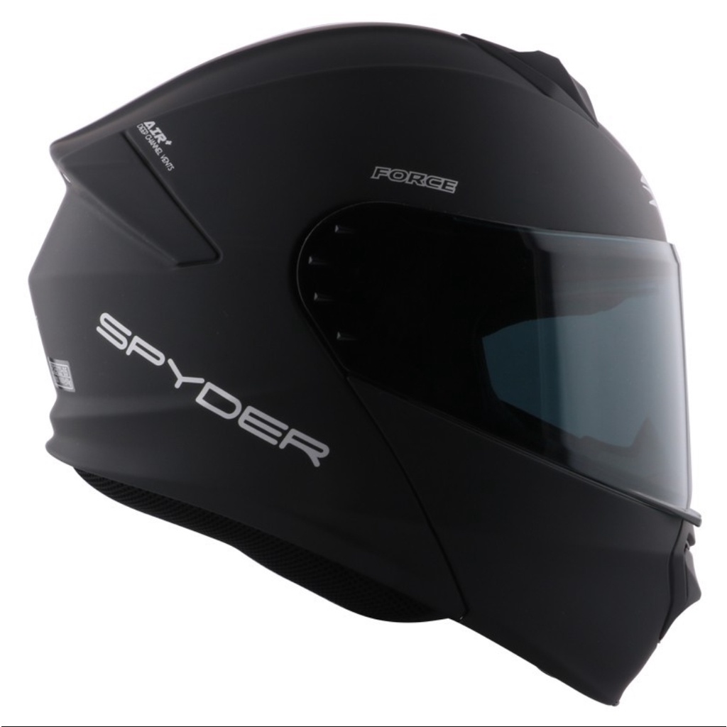 Spyder FORCE Matte BLACK Modular Dual Visor Helmet RIPPLE ph