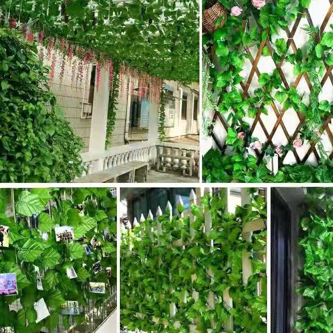 String 2 Meter Artificial Ivy Green Leaf Garland Plants Vine Fake