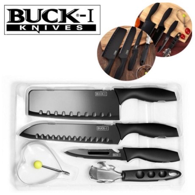 Knife Set 6 PCS Pastel Colors Stainless Steel Chef Knife Bread Knife