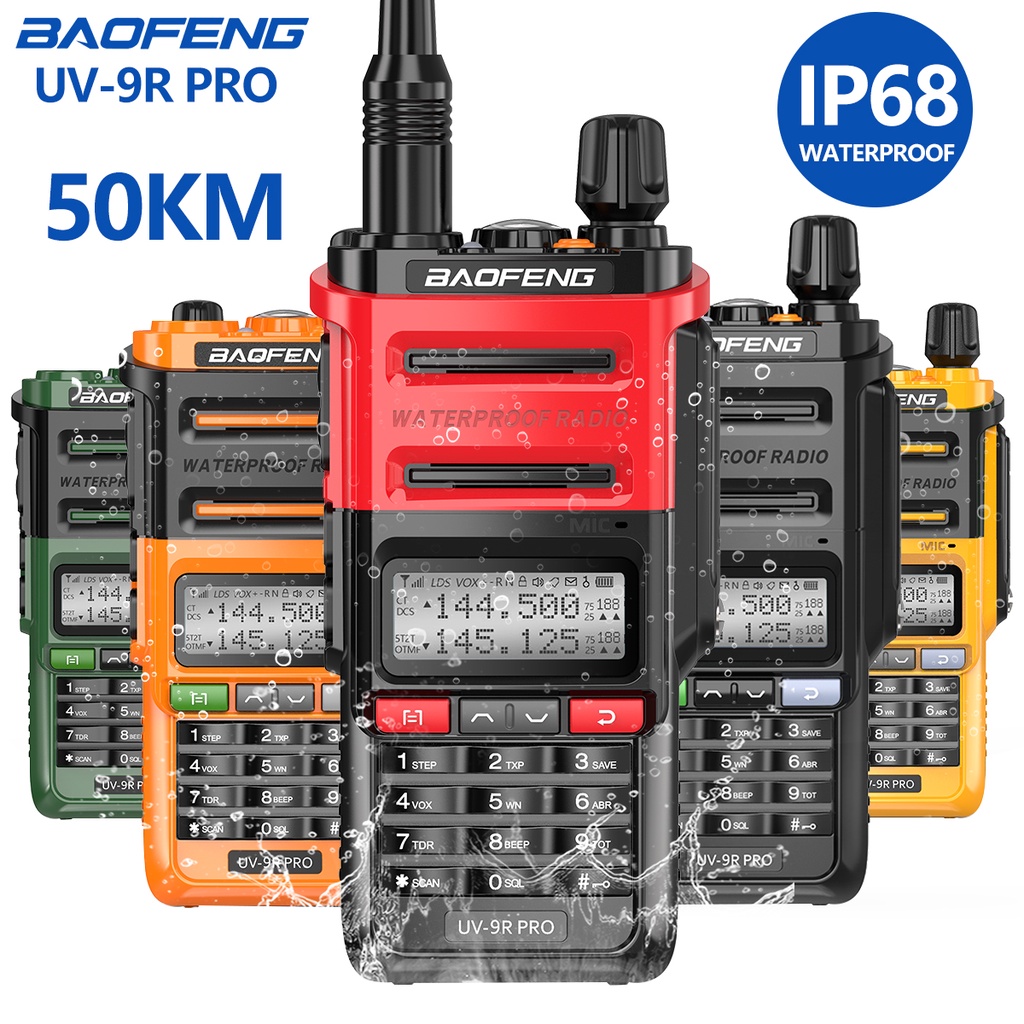 Baofeng UV9R PRO High Power Dual Band 136174/400520MHz IP68