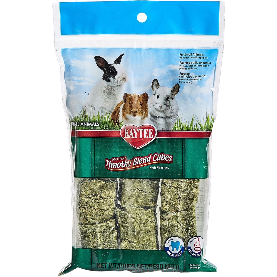 Kaytee Natural Timothy Hay Blend Cubes Rabbit, Hamster, Guinea Pig