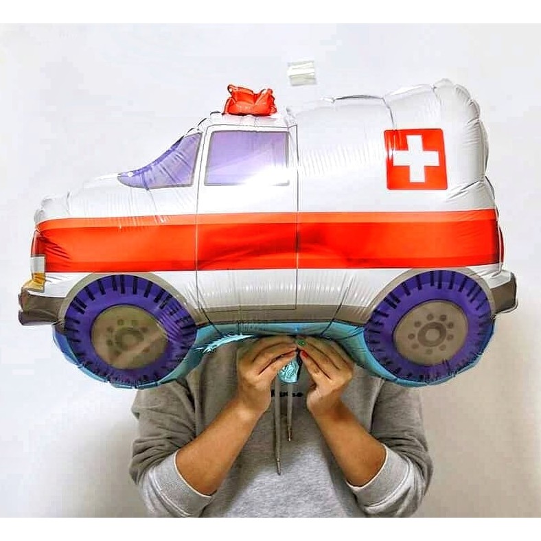 Big Ambulance Car Vehicle Foil Balloon Birthday Christening