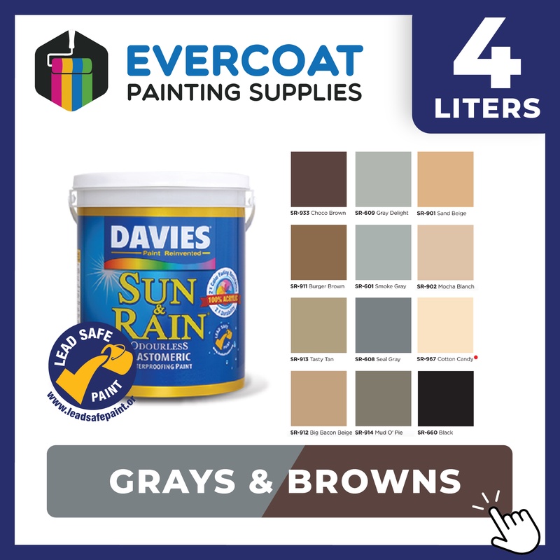 Davies Paints for Concrete Sun & Rain 4Liters (Grays & Browns