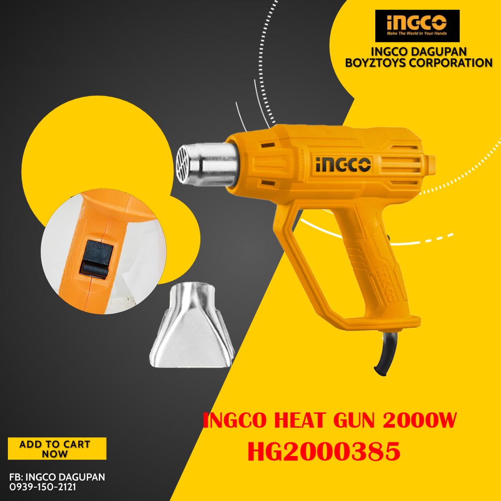 INGCO HEAT GUN 2000W HG2000385 Shopee Philippines