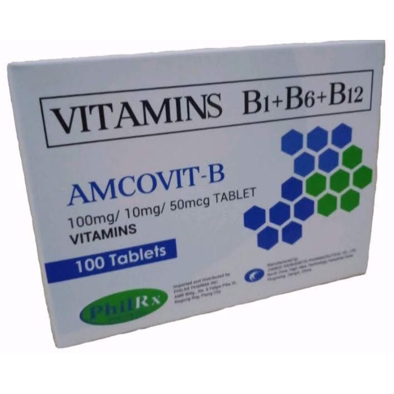 VITAMIN B1+B6+B12 / B Complex / AmcovitB ( 100 Tablets ) Shopee