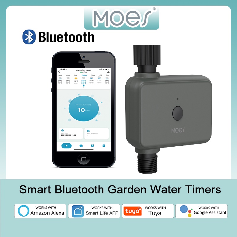 Moes Smart Tuya Bluetooth Garden Water Timers Rain Delay Programmable