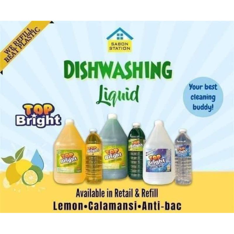 Top Bright Dishwashing Liquid (1liter only) Shopee Philippines