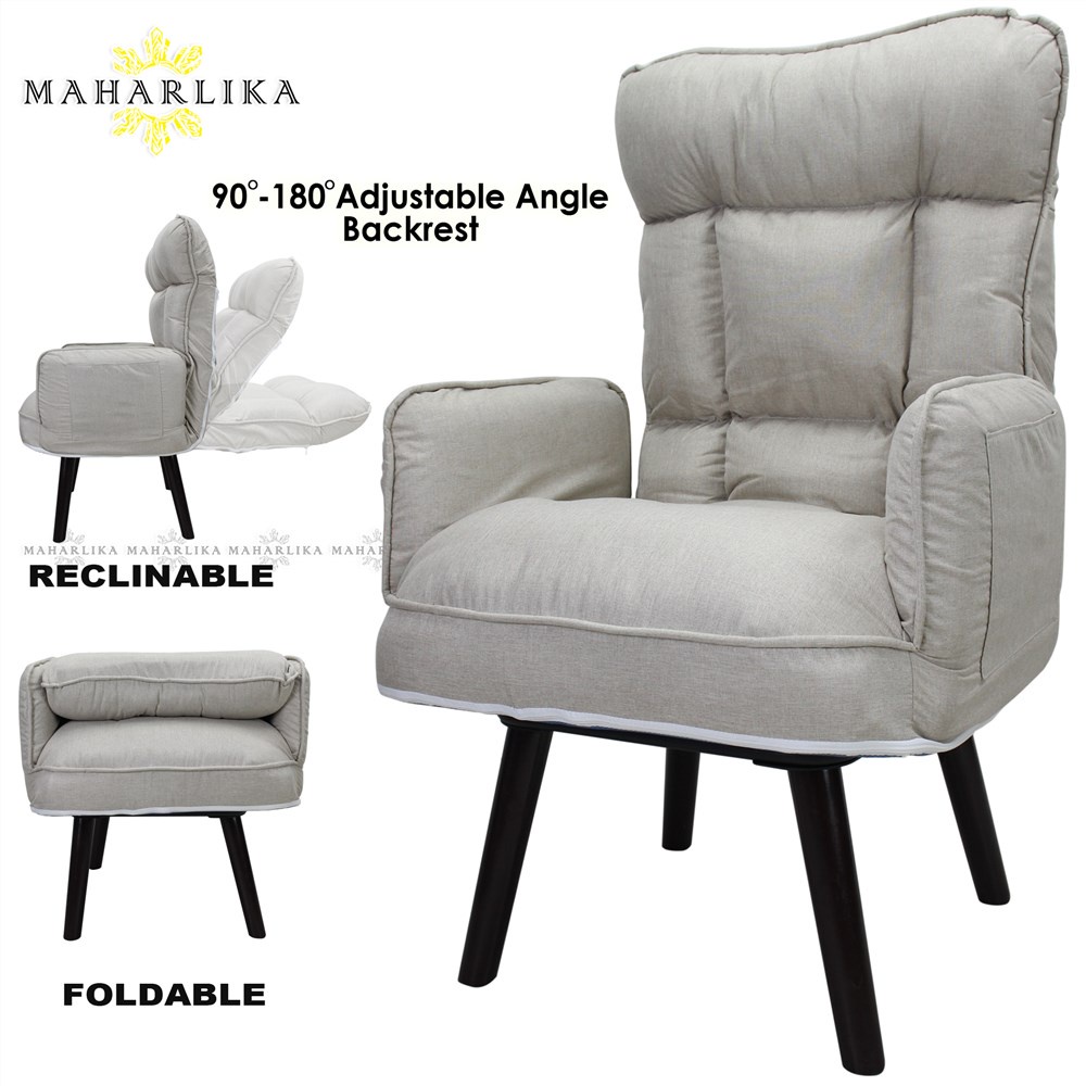Maharlika FSS04 Foldable Reclining Sofa Bed Swivel Arm Chair Home