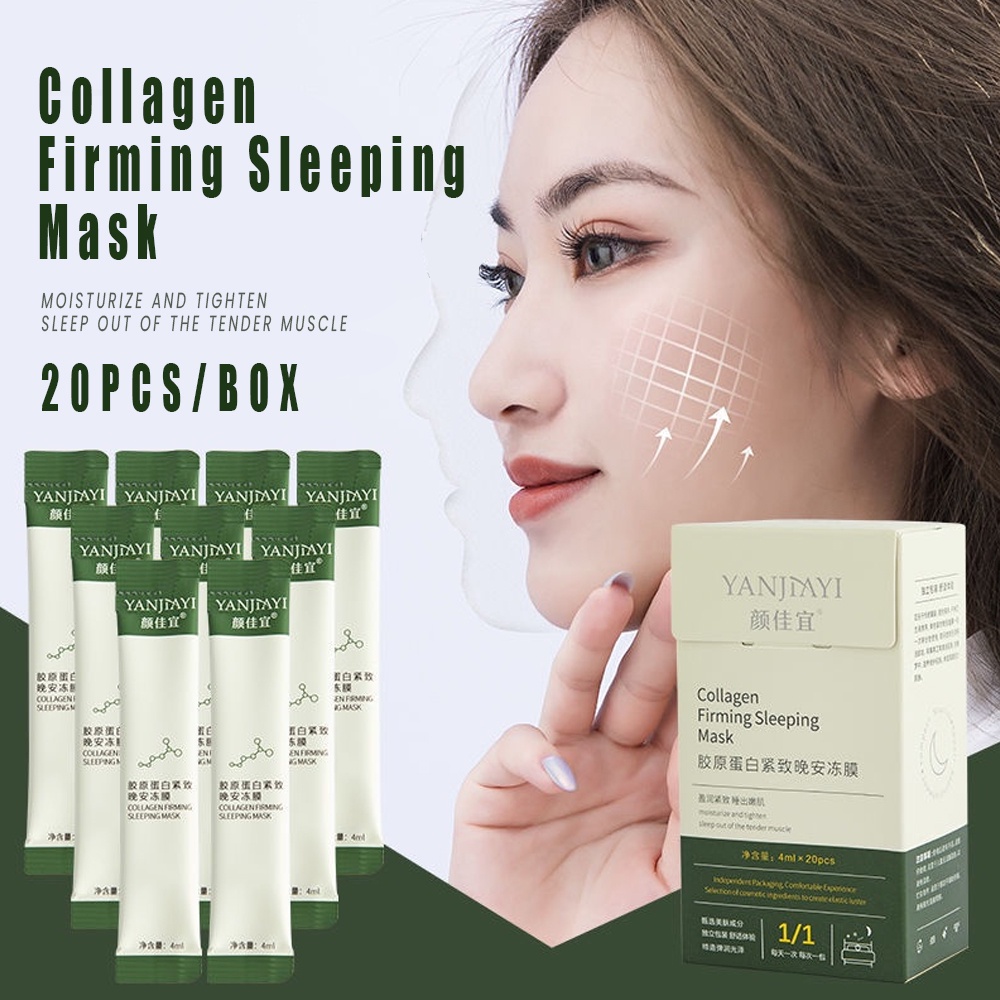 Mia&Jen Collagen Firming Sleeping Mask 4ml×20/40pcs Moisturizing Daily