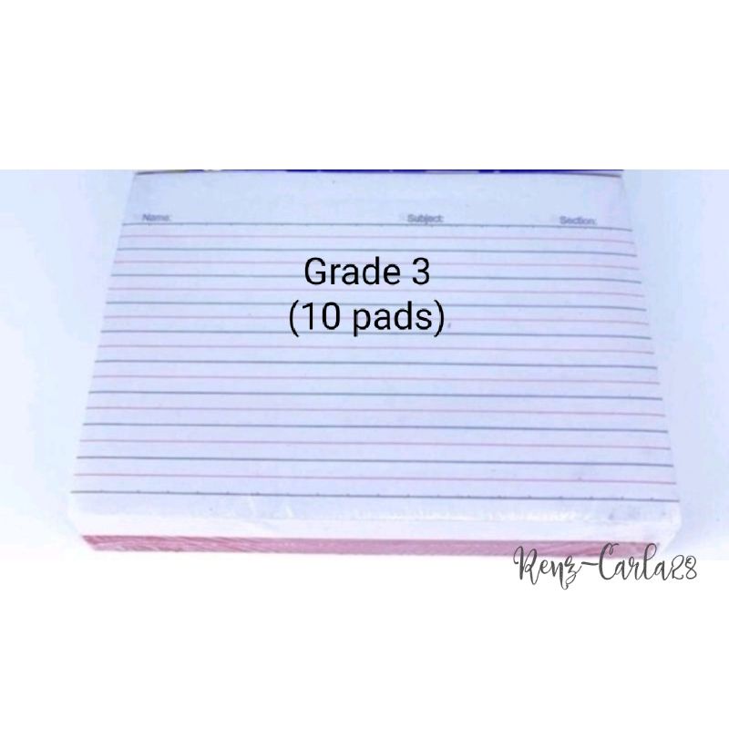 Grade 3 Pad Paper (10 pads) Shopee Philippines