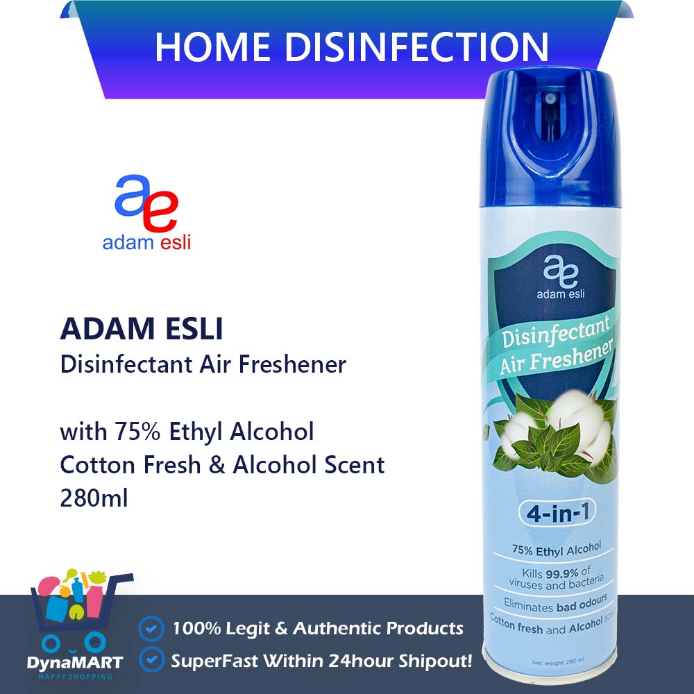 Adam Esli Disinfectant Alcohol Spray & Air Freshener Cotton Scent with
