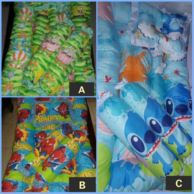 Baby Comforter Set Spongebob Spiderman Stitch Shopee Philippines