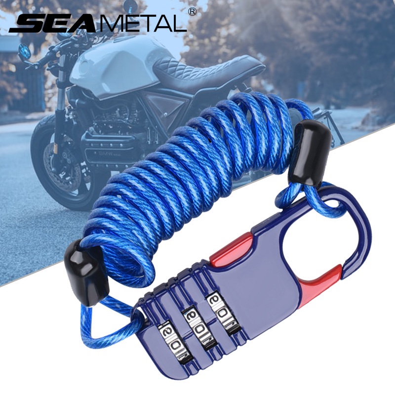 SEAMETAL Helmet Antitheft Lock Combination Locks Bicycle Motorcycle