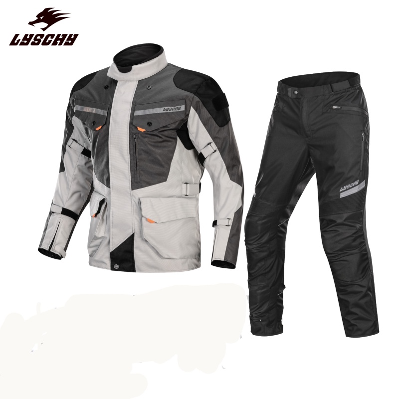 LYSCHY Oxford Cloth Motorcycle Jacket Pants Suit Waterproof Moto Jacket