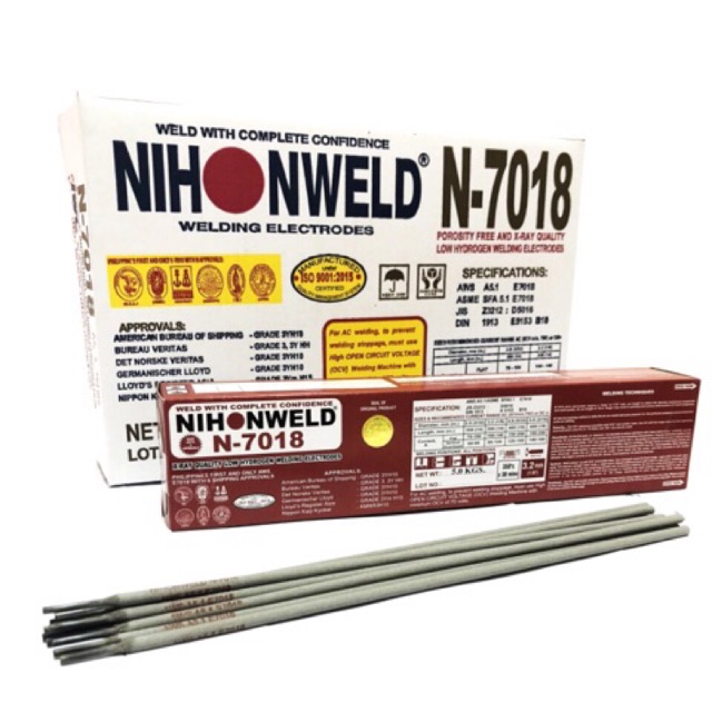 Welding Rod Nihonweld N7018 1/8” 3.2 mm or 5/32" 4.0mm Price Per Kilo