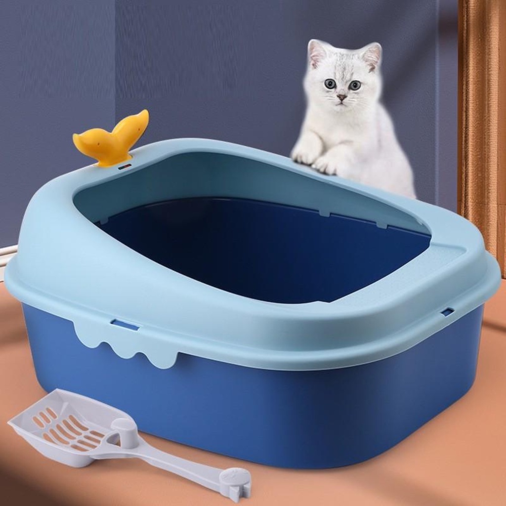 Pet Christmas Elk Decoration Cat Litter Box with Cat Litter Scoop Cat