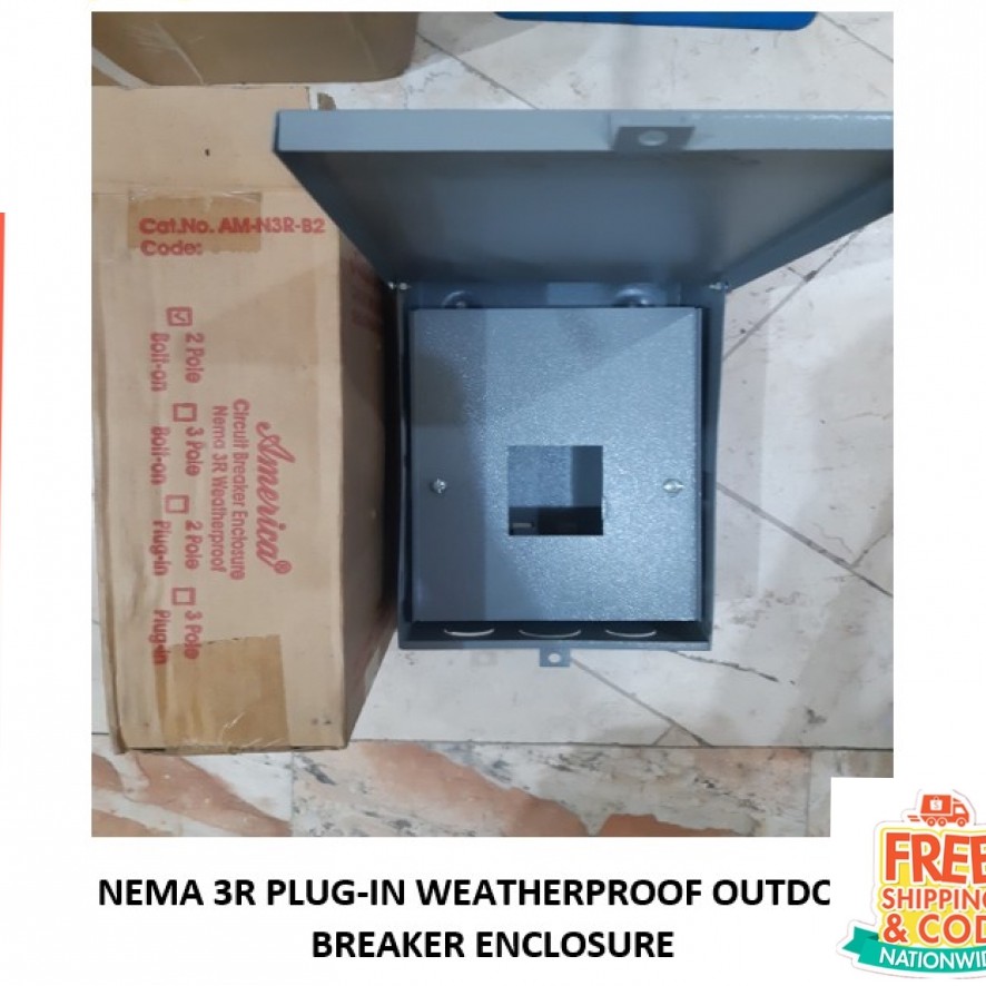 Circuit Breaker Box Outdoor Weatherproof Breaker Box Nema 3R for Plug