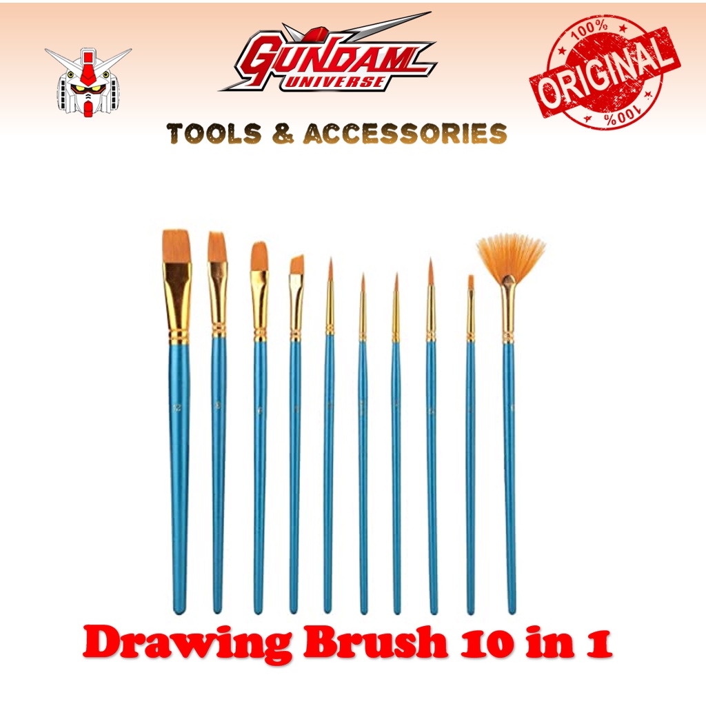 Gundam Tools HighQuality Nylon Painting Brush Set Gundam Brush Model
