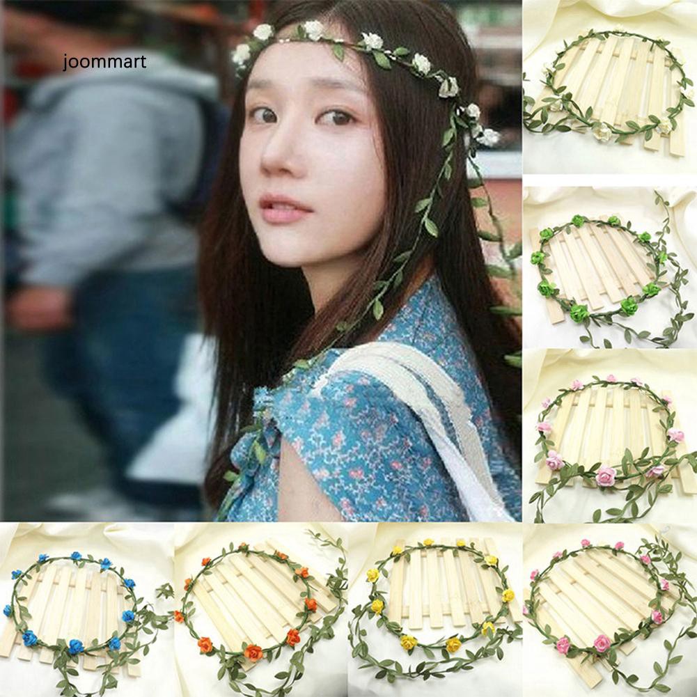 【JM】Wedding Bridesmaid Boho Floral Flower Festival Forehead Headband