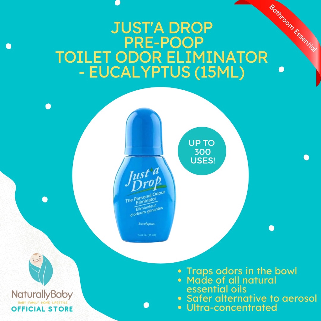 Just'a Drop Eucalyptus PrePoop Toilet Odor Eliminator 15ml up to