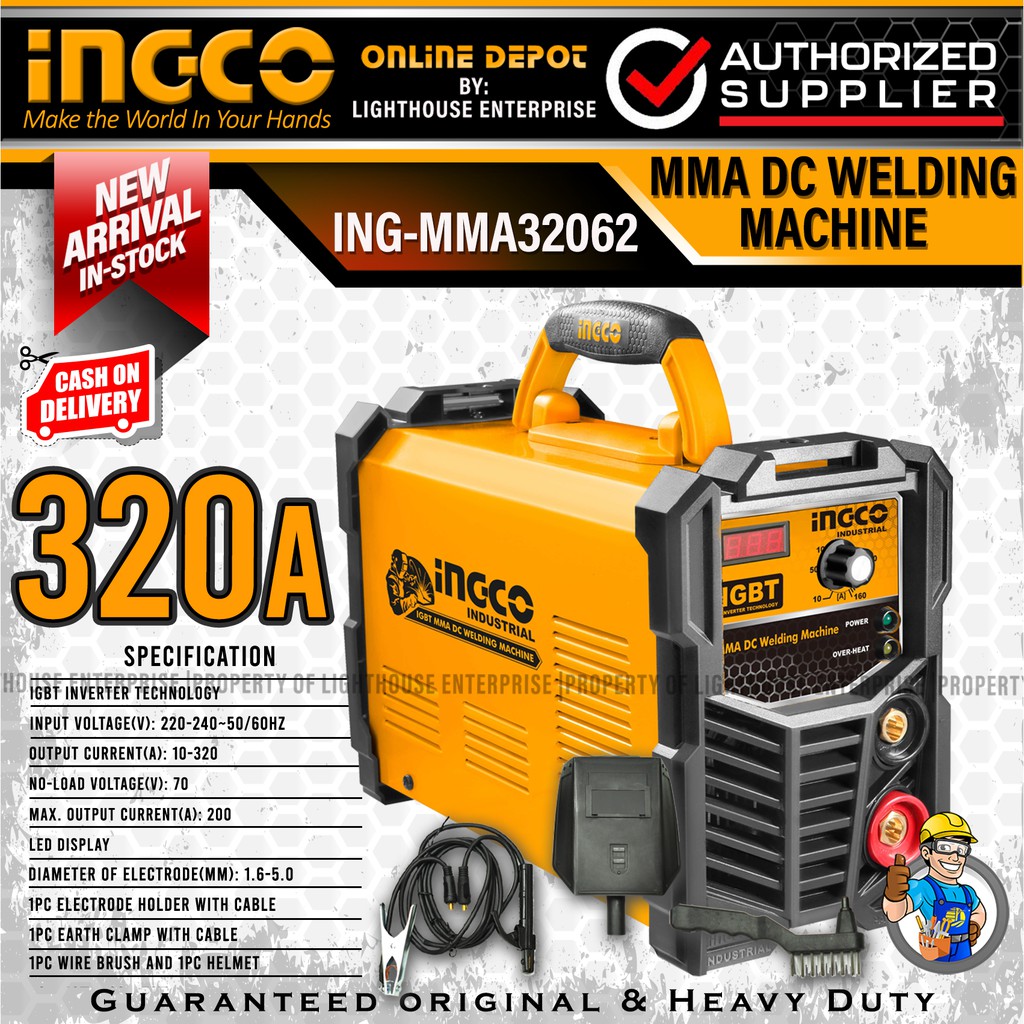 INGCO Industrial 320A IGBT Inverter MMA Welding Machine (INGMMA32062