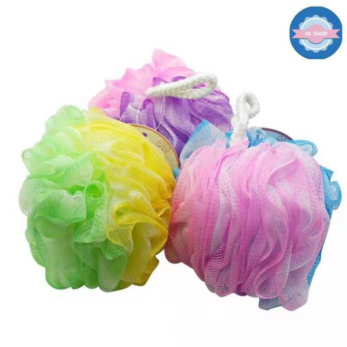 Bath Sponges Loofah Lather Mesh Pouf Shower Puff Soft Body Wash