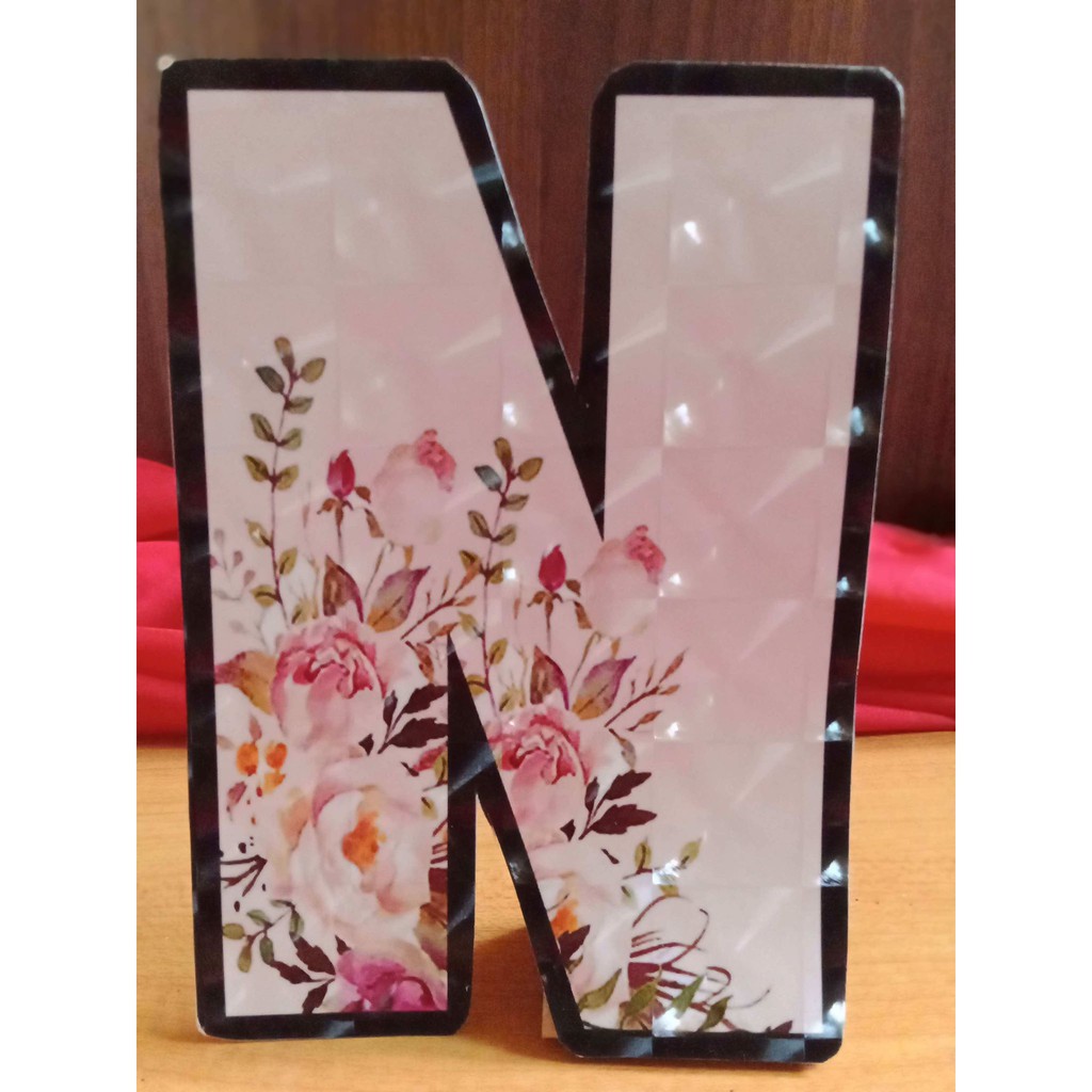PEACH FLORAL LETTER STANDEE Shopee Philippines