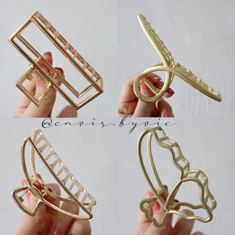 Gold Korean Claw Clip / Stylish KoreanStyle Large Hair Clips Gift