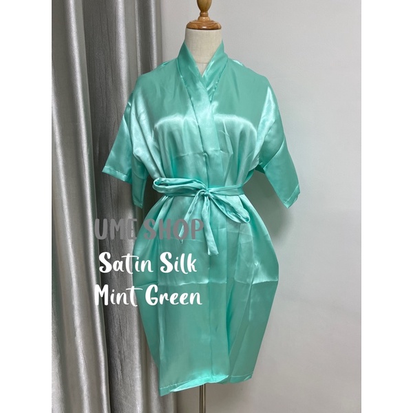 𝑈. 𝑀𝐸 Satin Silk Ladies Robe Free Size Fits Up To 2XL Shopee Philippines